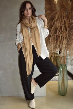 Lagen Seamed Tapered Barrel Pant Black /15=